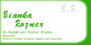 bianka rozner business card
